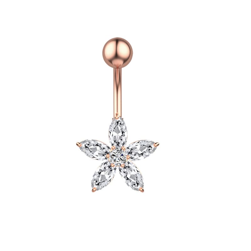 Piercing Nombril inversé Fleur