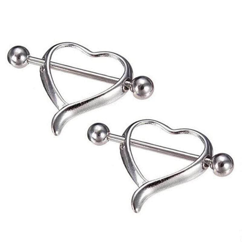 Piercing Téton Coeur Argenté